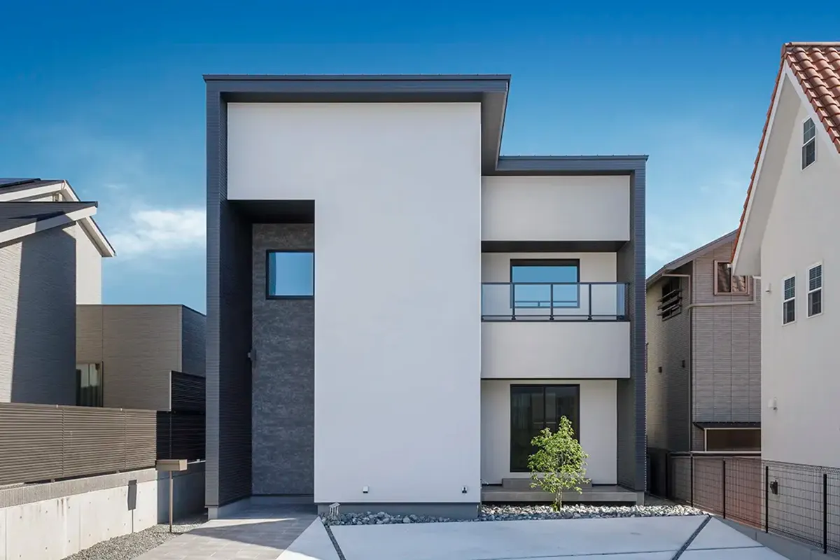 マテリアルとデュアリティを愉しむ家